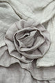 Flower rintaneula, light taupe pellava