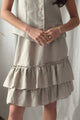 Frilla linen skirt, natural 