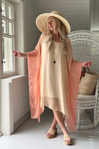 Golden Hour kaftaani, gradient peach