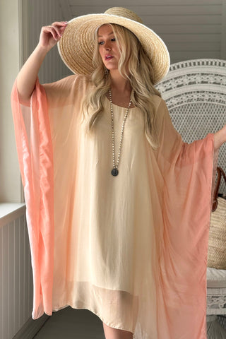 Golden Hour kaftaani, gradient peach