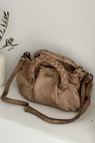 Greta handbag, taupe antique