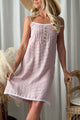 Hanko pellavamekko, pink stripe