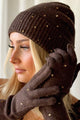 Heart beanie, coffee