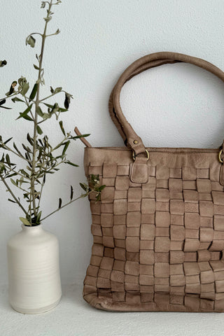 Helen olkalaukku, taupe antique