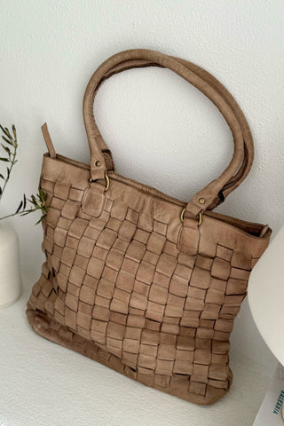 Helen olkalaukku, taupe antique