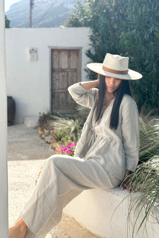 Helios linen bolero, natural 