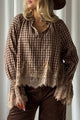 Holly pitsipaita, beige-coffee check
