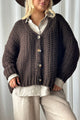 Hygge cardigan, coffee