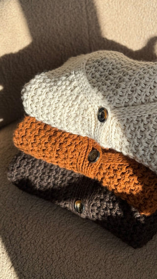 Hygge cardigan, coffee