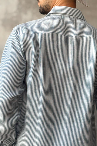 John pellavapaita, blue stripe