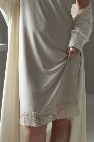 Bamboo Lace Joice slip mekko, beige