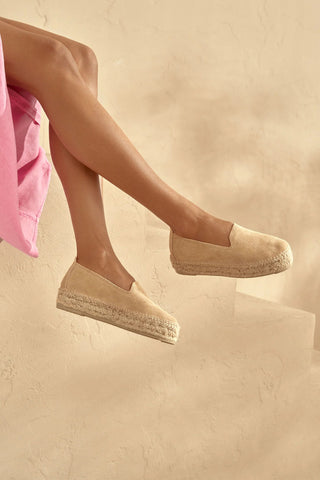 Hamptons espadrillot, champagne beige