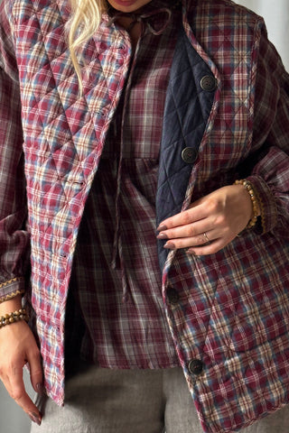 Reversible vest, burgundy