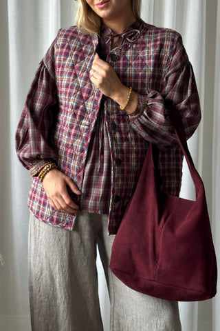 Reversible vest, burgundy
