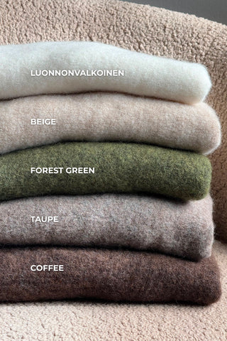 Marlene alpakkasekoitepooloneule, forest green