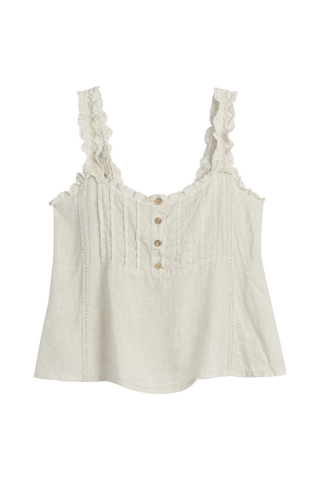 Leanna linen top, sand