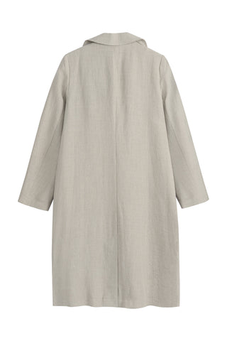 Bypias linen trench coat, natural