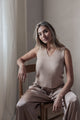 Lovie ribbed neuletoppi, beige