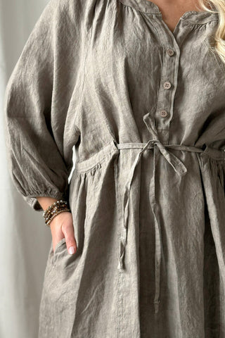 Lucia pellavamekko, taupe