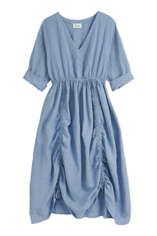 Maravilla pellavamekko, denim blue