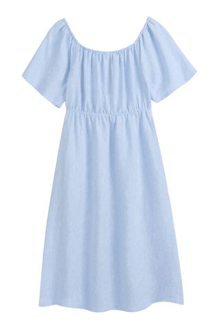 Marbella pellavamekko, oxford blue