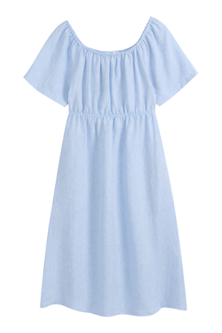 Marbella pellavamekko, oxford blue