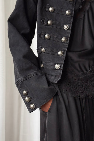 Military farkkutakki, charcoal denim