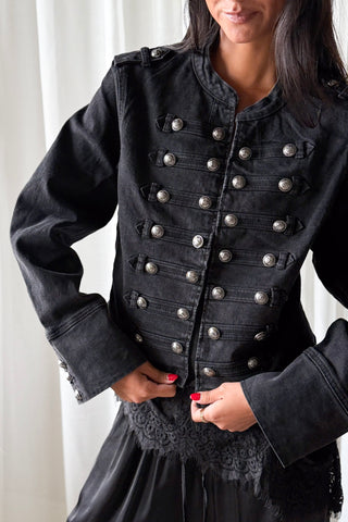 Military farkkutakki, charcoal denim
