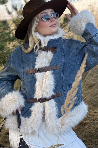 Northern Luxe denim jacket, blue