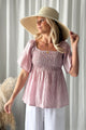 Oaklyn pellavapaita, pink stripe