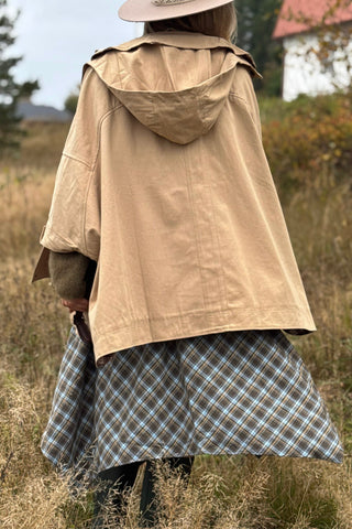 Parka Poncho jacket, beige