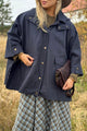 Parka Poncho jacket, navy