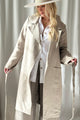 Bypias linen trench coat, natural