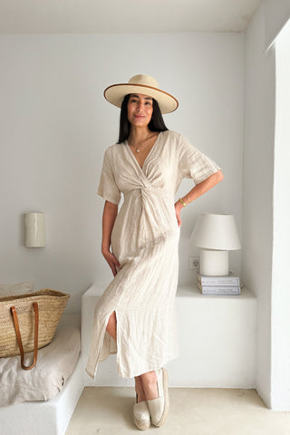 Collins linen dress, sand