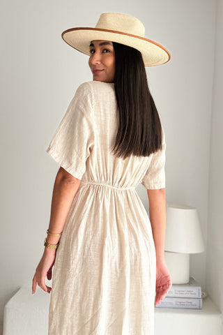 Collins linen dress, sand
