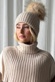 Pom-pom neulepipo, beige