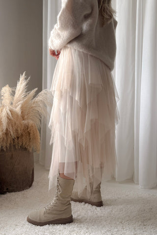 Rosie tyllihame, light beige