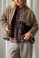 Checkered jacket, caramel