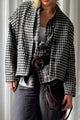 Checkered jacket, brown