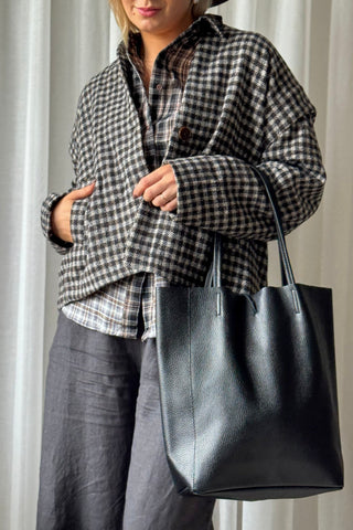 Checkered jacket, brown