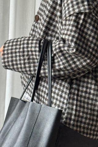 Checkered jacket, brown