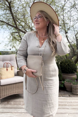 Sharon linen dress, natural