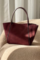 Society suede laukku, burgundy