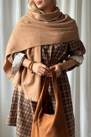 Soft viscose scarf, beige
