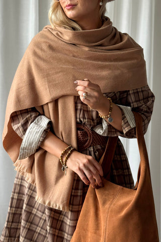 Soft viscose scarf, beige