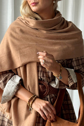 Soft viscose scarf, beige