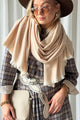 Soft viscose scarf, off white