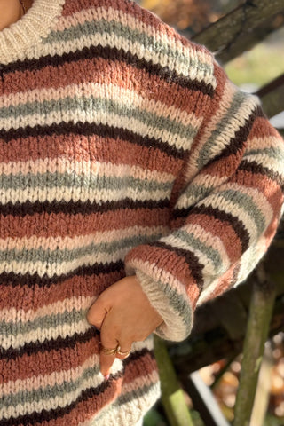 Somerset Stripe neule, cream