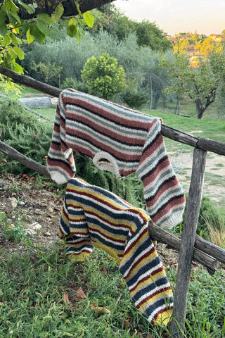 Somerset Stripe neule, mustard