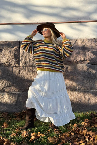 Somerset Stripe jumper, mustard